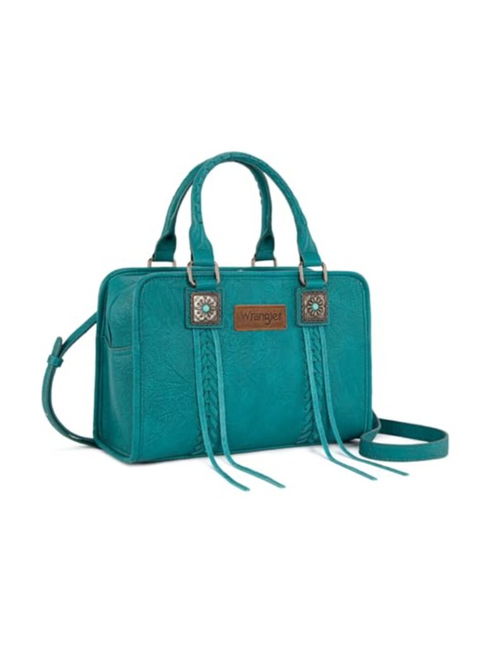Womens Western Tote Bag Whipstitch Leather Tassels Top Handle Handbag